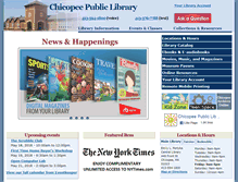 Tablet Screenshot of chicopeepubliclibrary.org